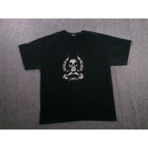 Speed Demon Kustom Shirt Men Large Black Graphic Skull Edgy Streetwear Punk Y2K